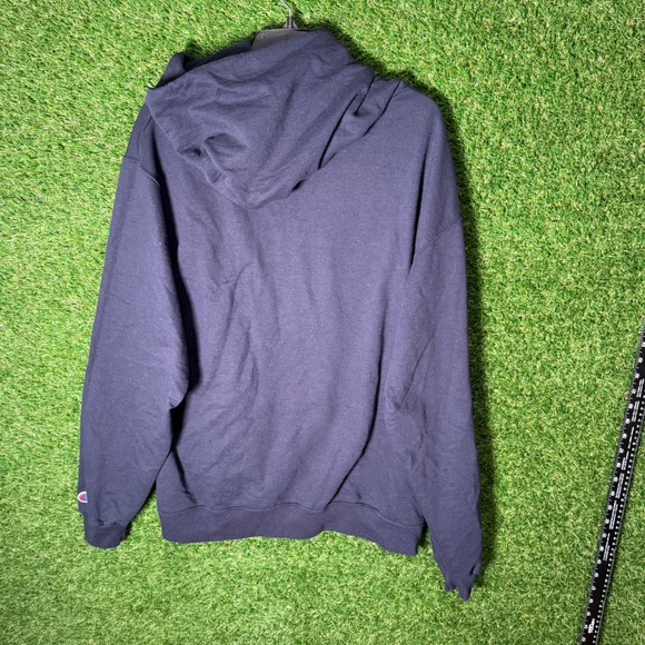 Champion George Washington Univ Navy Hoodie Men's L Embroidered Logo - Picture 5 of 5